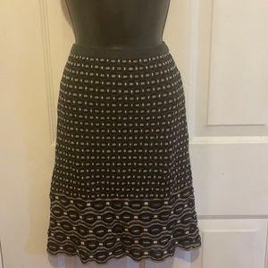 Missing knee length skirt lavender cream and black